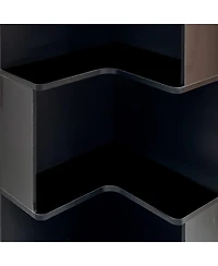 Streamdale Furniture Corner Book Shelf - 5 Tier L Shaped Display Shelf Stand with Led Lights