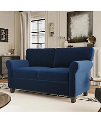 Streamdale Furniture 57" Modern Corduroy 2-Seater Sofa with Removable Cushions & Padded Armrests