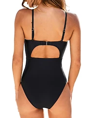 Cupshe Women's Turtleneck Underwire Cups One-Piece Swimsuit