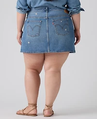 Levi's Plus Cotton Iconic 501 Mid-Rise Denim Skirt