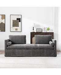 Streamdale Furniture Chenille Double-Seater Sofa with Pillows