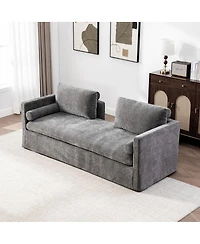 Streamdale Furniture Chenille Double-Seater Sofa with Pillows