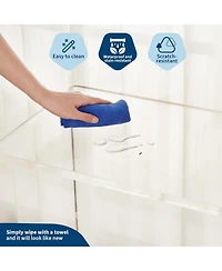 gaomon Acrylic Narrow Console Table for Entryway Acrylic Desk, Square Legs, Skinny Entry Table for Sofa, Foyer, Hallway, Living Room