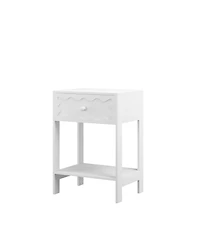 Streamdale Furniture Nightstand with Drawer & Open Shelf, Modern Bedside Table