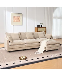Streamdale Furniture 3-seat combo sofa with storage ottoman and footrest