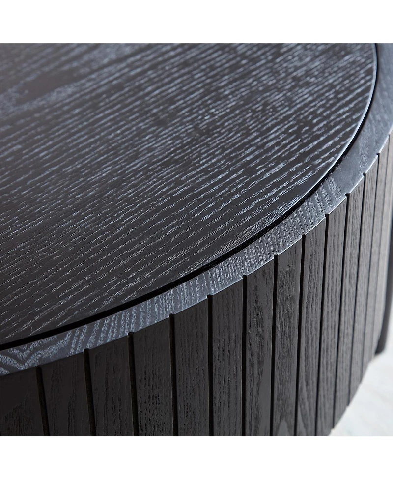 Streamdale Furniture Round Coffee Table with Storage - Modern Accent Tea Table