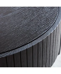 Streamdale Furniture Round Coffee Table with Storage - Modern Accent Tea Table