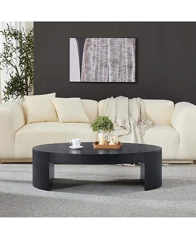 Streamdale Furniture Modern Luxury Oval Coffee Table Center Table for Living Room