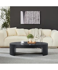 Streamdale Furniture Modern Luxury Oval Coffee Table Center Table for Living Room