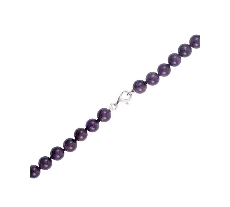 Macy's Amethyst (8mm) Necklace in Sterling Silver
