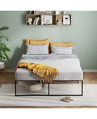 gaomon Bed Frame, Metal Bed Platform Frame 14 Inch with 3 in 1 Steel Support