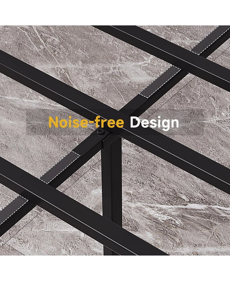 gaomon Bed Frame, Metal Bed Platform Frame 14 Inch with 3 in 1 Steel Support, No Box Spring Needed Easy to Assemble Sturdy Bedframe