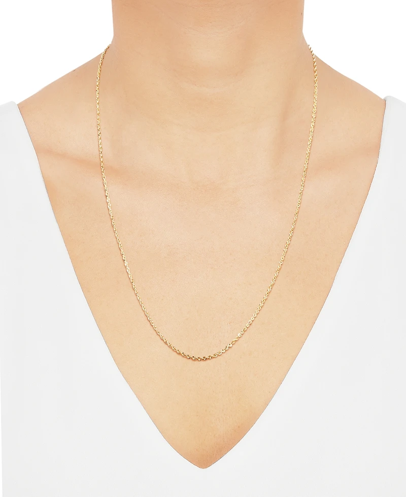 Macy's Solid Rope Chain Necklace in 14k Yellow Gold