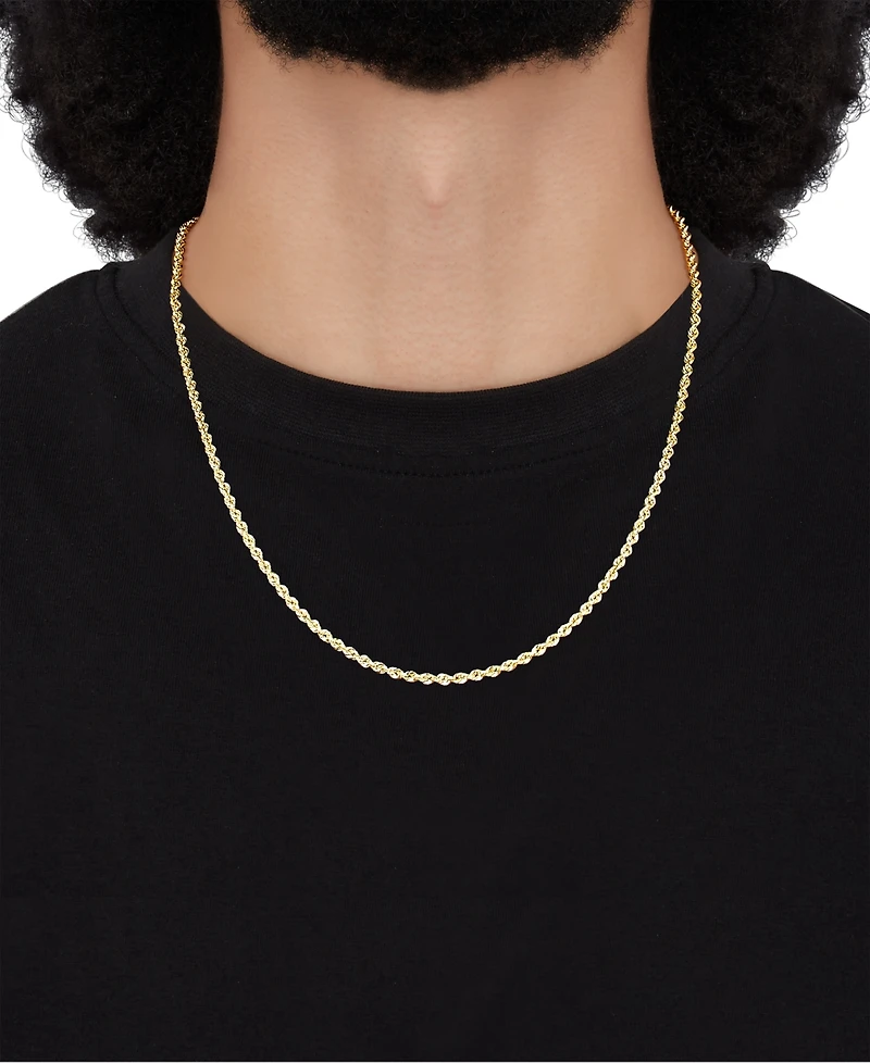 Macy's Hollow Rope Chain Necklace in 10k Yellow Gold