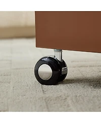 Streamdale Modern Brown Mdf Saddle Leather Table – Two Compact Sizes