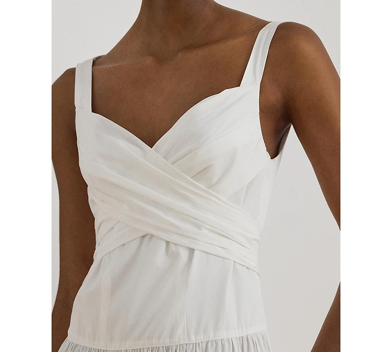 Lauren Ralph Women's Sweetheart Neck Sleeveless A-Line Midi Dress