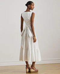 Lauren Ralph Women's Sweetheart Neck Sleeveless A-Line Midi Dress