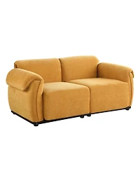 Streamdale Furniture 68.5" L Modular Chenille Sofa with Iron Frame