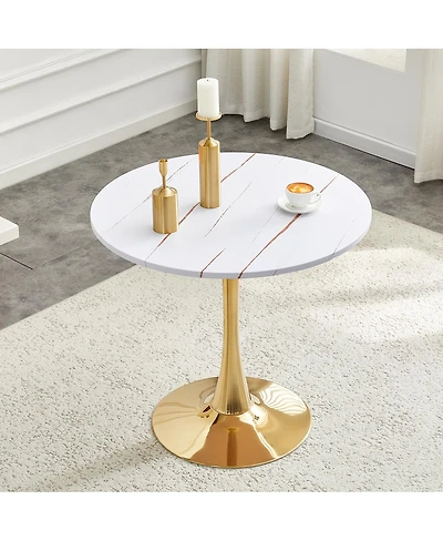 Streamdale Furniture Streamdale Round Dining Table, 31.5" Tulip Bistro Table for Kitchen, Living Room, Cafe