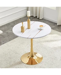 Streamdale Furniture Streamdale Round Dining Table, 31.5" Tulip Bistro Table for Kitchen, Living Room, Cafe