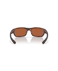 Costa Del Mar Unisex Rectangle Whitetip Polarized Sunglasses, 6S9056