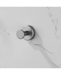 Rainsken Round Base Wall Hanging Coat Hook, 4 Pack Stainless Steel Heavy Duty Towel Hook for Entry, Bathroom and Bedroom