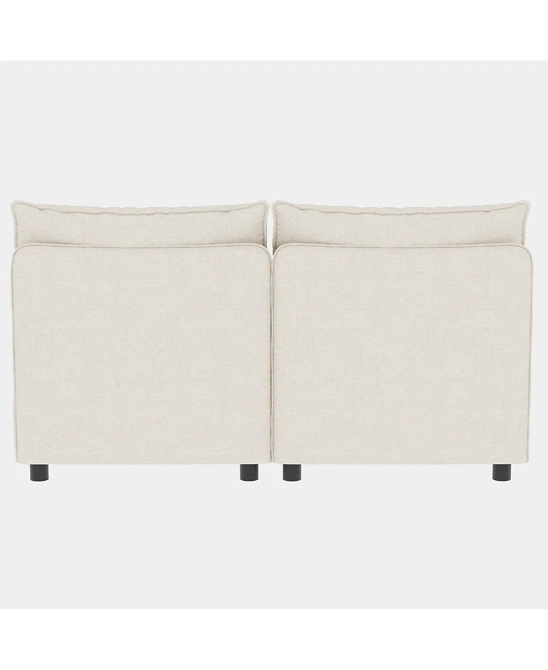 Streamdale Furniture Love Seat Couches, 2 Seater Loveseat Mid Century Modern Sofa Couch With Storage