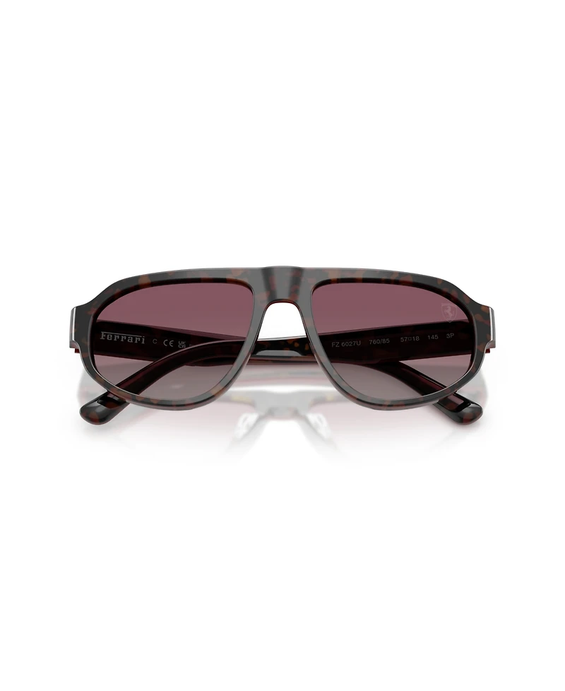 Scuderia Ferrari Men's Geometric Polarized Sunglasses, FZ6027U