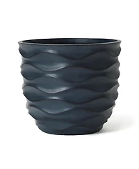 LuxenHome -Inch Round Waves MgO Planter