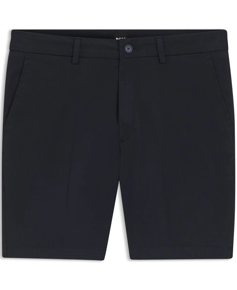 Boss by Hugo Men's Stretch-Cotton Twill Modern-Fit Shorts