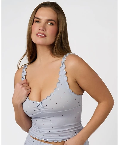 WeWoreWhat Women's Sleep Lettuce Edge Tank