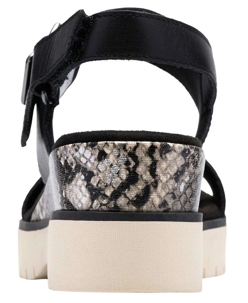 Clarks Women's Diaz Rose Wedge Round Toe Sandals