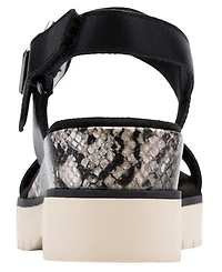 Clarks Women's Diaz Rose Wedge Round Toe Sandals