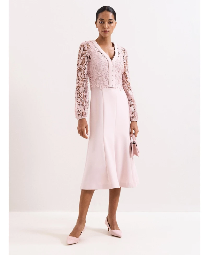 Phase Eight Women's Ayumi Part Lace Midi Dress