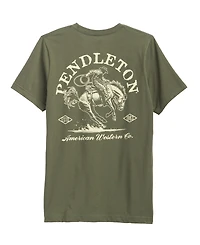 Pendleton Men's American Western Crewneck Graphic T-Shirt