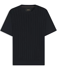 Boss by Hugo Boss Men's Cotton-Silk Cable-Knit T-Shirt