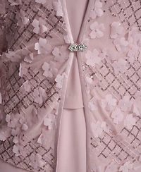 Jessica Howard Plus Mesh Jacket and Sleeveless Fit & Flare Dress, 2-Piece Set