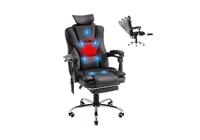 Aecojoy Office Chair with 7 Points Vibration Massage&Heat, Adjustable Ergonomic Recliner