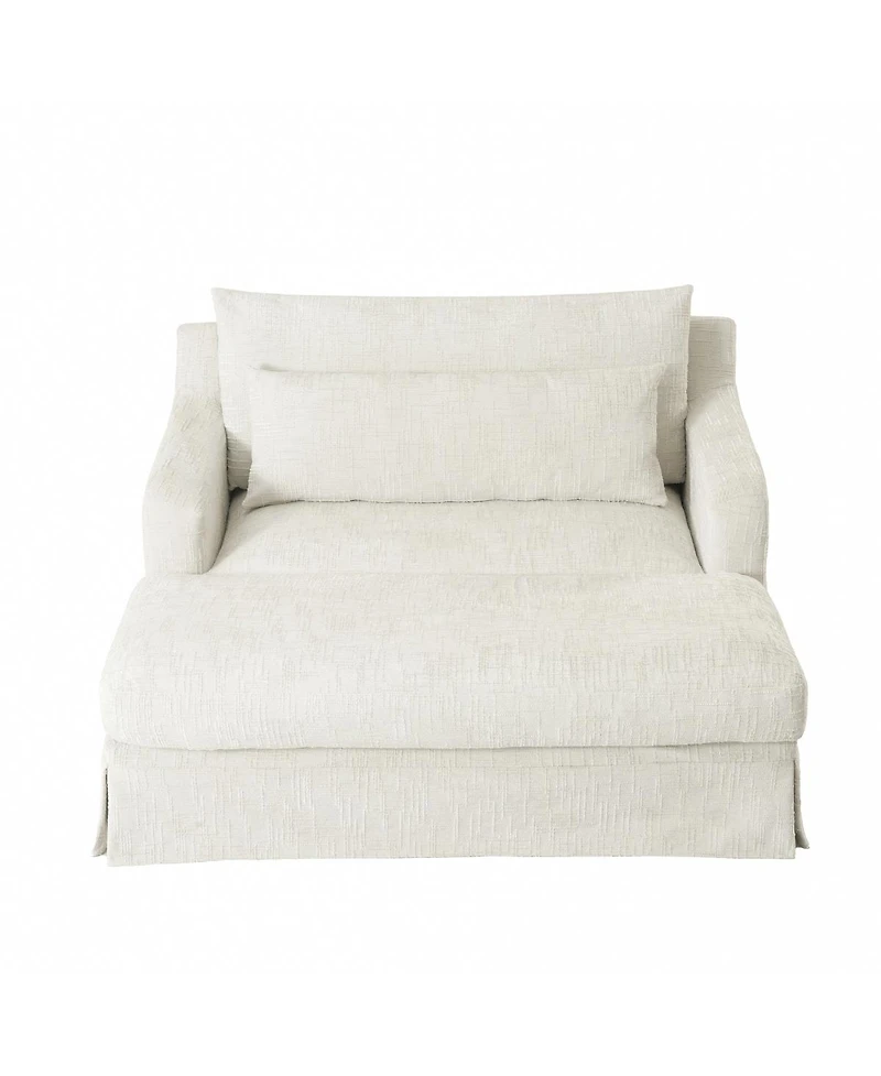 Streamdale Furniture Chenille Sofa Bed, 59.5-Inch Sleeper Sofa