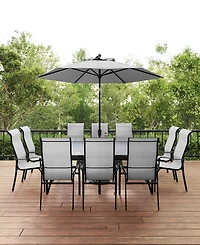 Agio Oasis 11-Pc. Aluminum Rust-Proof Outdoor Dining Set, Created for Macy's