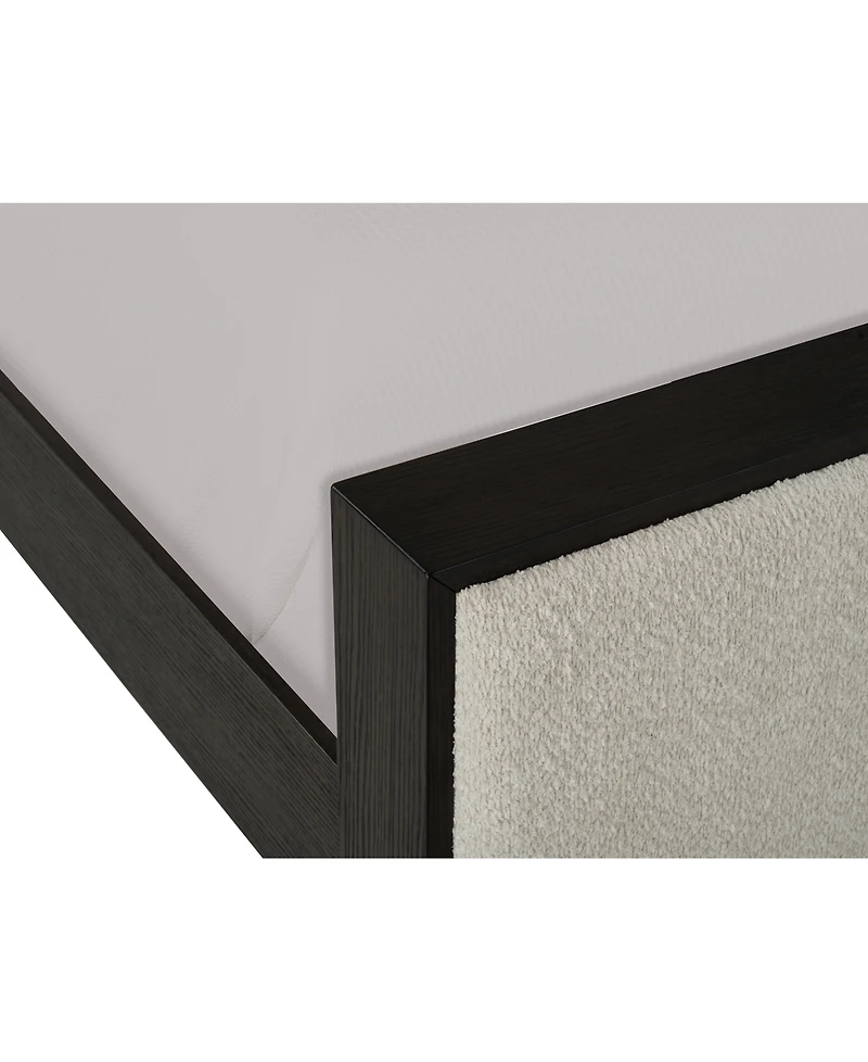 Ryder 63" Oak Veneer Upholstered King Bed