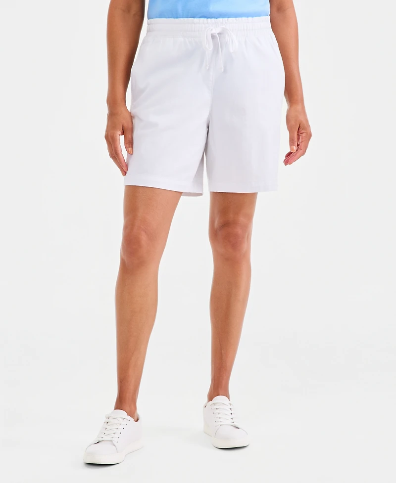 Style & Co Women's High Rise Pull-On Twill Shorts, Macy's Exclusive