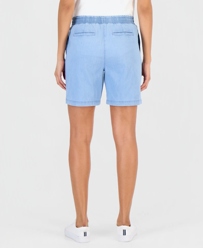 Style & Co Women's High Rise Pull-On Chambray Shorts, Macy's Exclusive