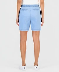Style & Co Women's High Rise Pull-On Chambray Shorts, Macy's Exclusive
