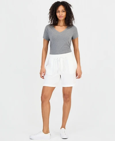 Style & Co Women's Cotton Gauze Pull-On Cargo Shorts, Macy's Exclusive
