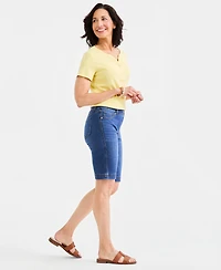 Style & Co Petite High Rise Bermuda Shorts, Macy's Exclusive