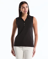 Rafaella Petite Sleeveless Polo Top