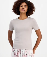 Anne Klein Women's Merino Wool Short-Sleeve Sweater