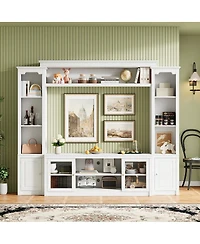 Streamdale Furniture Modern Tv Stand with Bookcase for TVs up to 65-inch