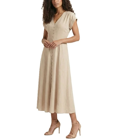 Taylor Women's Button-Front A-Line Dress